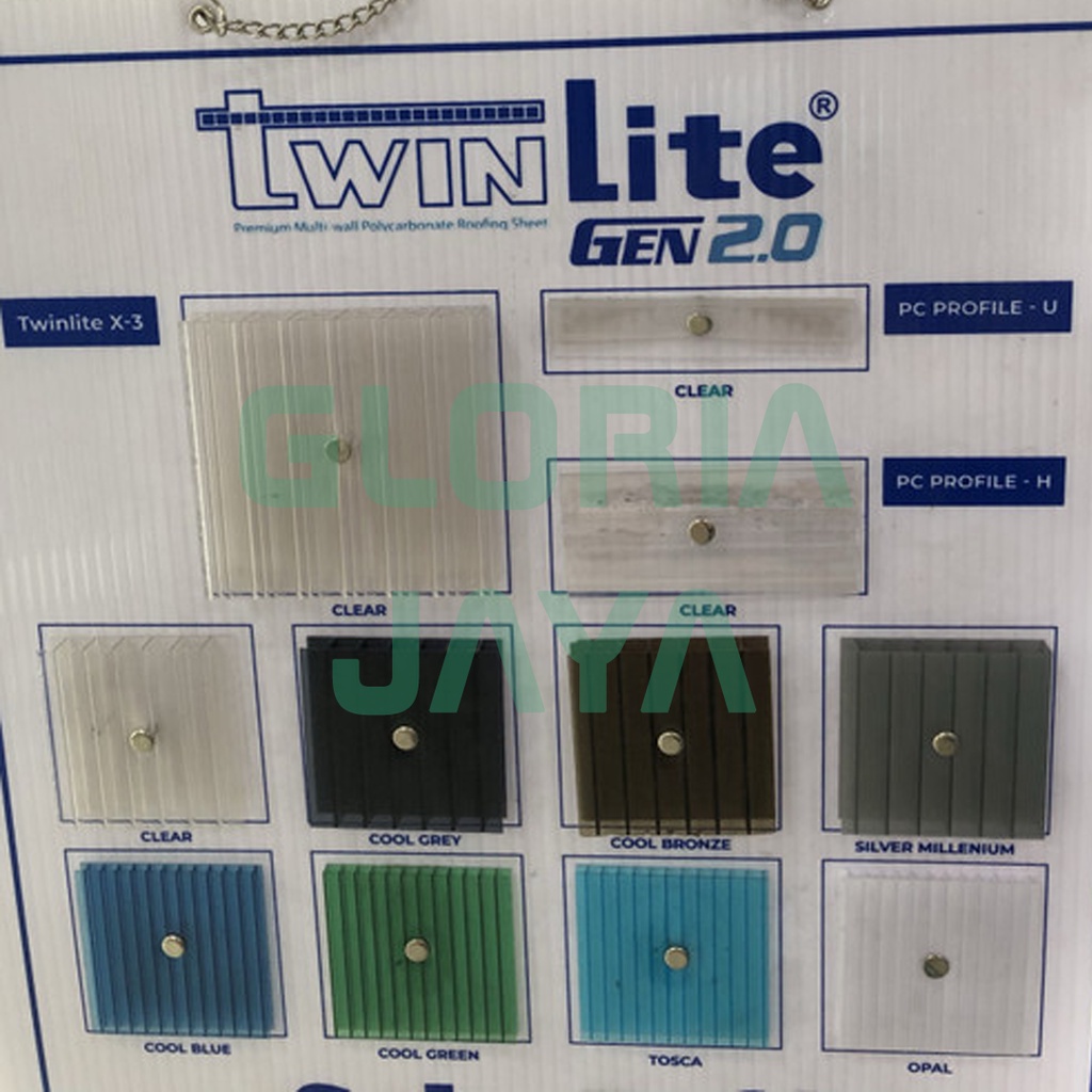 twinlite polycarbonate polikarbonat atap harga per rol