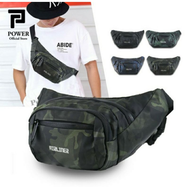 Tas pinggang pria polo power waistbag selempang AIRLINER 19008