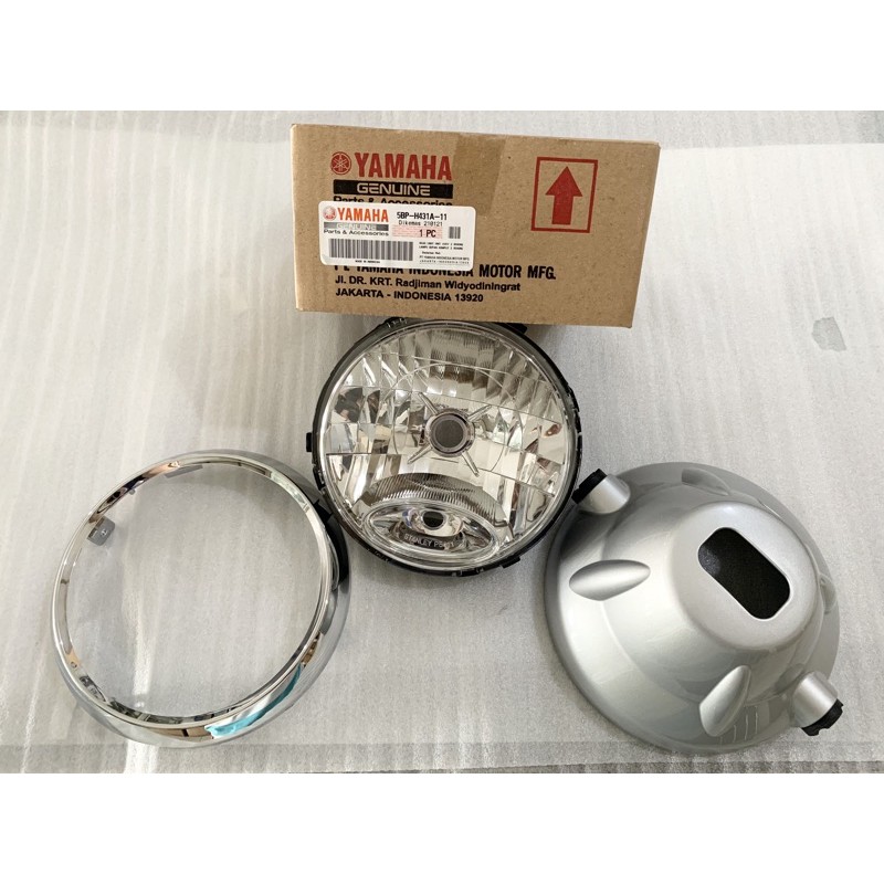 Reflektor Lampu Depan Scorpio Bulat Set Ring Batok