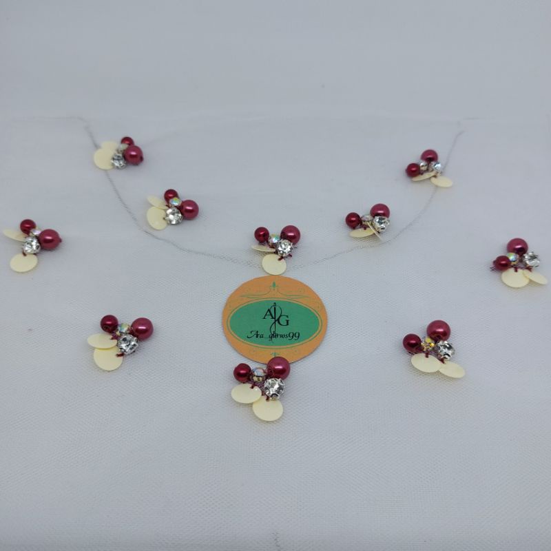 payet mutiara rangkai tabur || payet mutiara plat || mutiara ss cangkang || plat CD mutiara || mutia