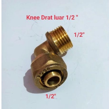 KNEE Drat luar pipa air panas/Fitting pipa air panas knee Drat luar 1/2 inch/knee Drat luar