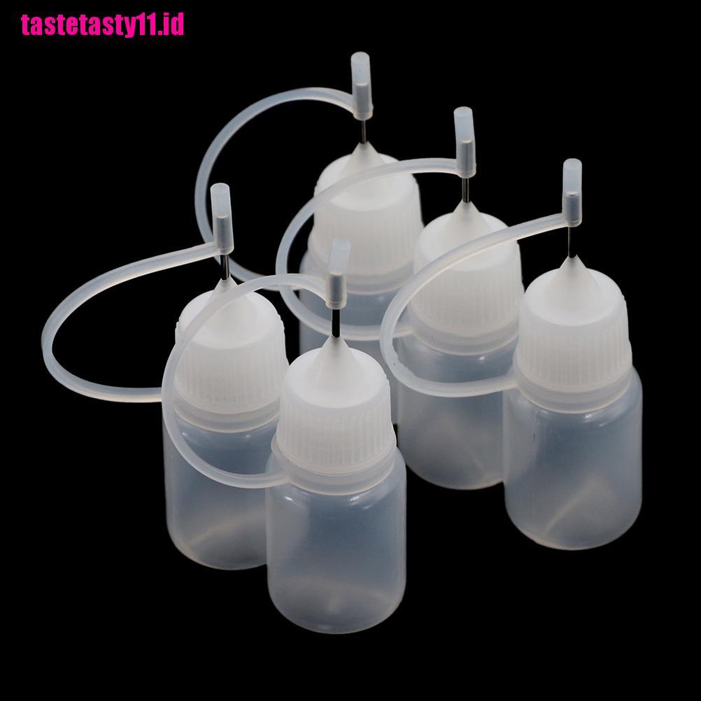 【TTID】5pcs Needle Tip Empty Squeezable Liquid Dropper Bottle Plastic 5ml