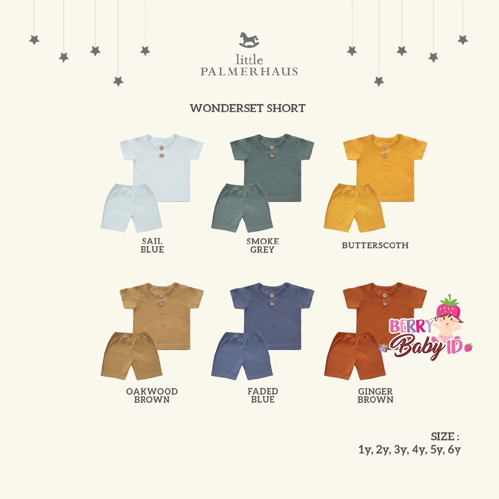 Little Palmerhaus Wonderset Kids Short Setelan Baju Celana Pendek Bayi Berry Mart