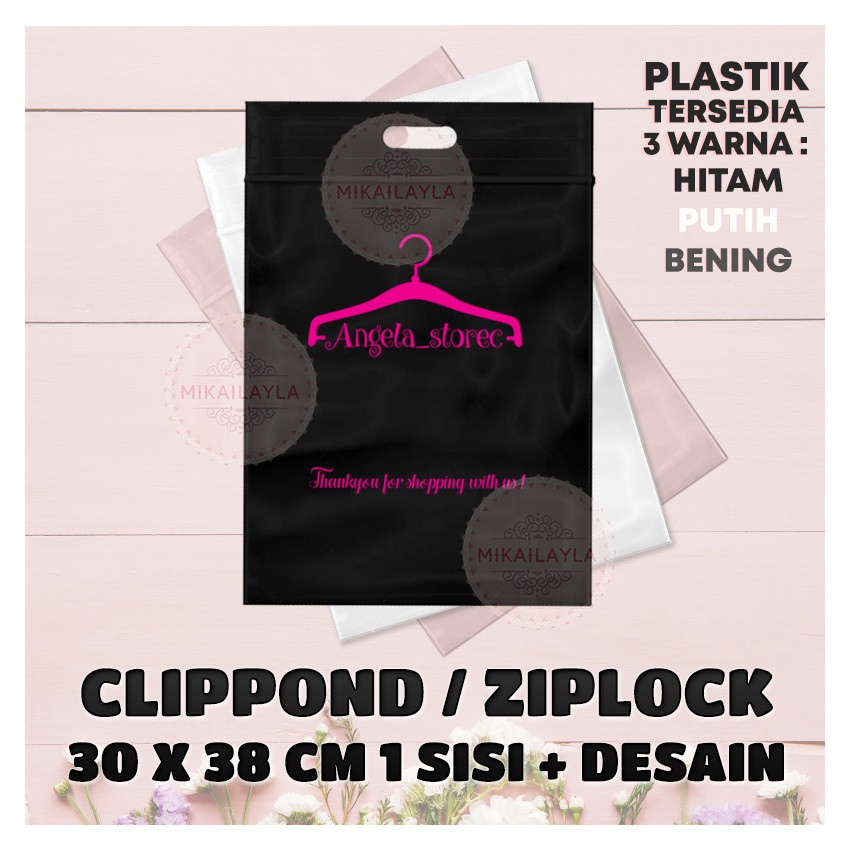 

Sablon Plastik Clipond 30x38 1 SISI + DESAIN