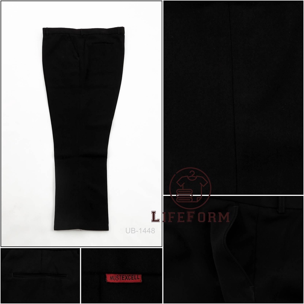 Celana Formal pria Hitam Must Excell 46[UB1448]