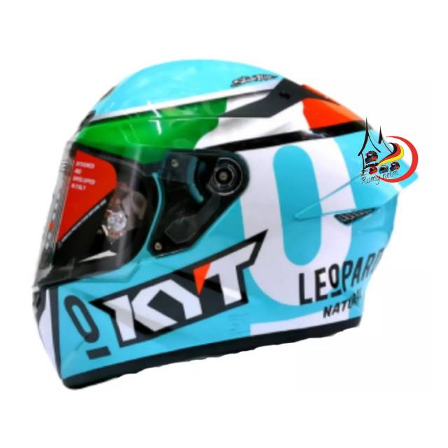 HELM KYT TT COURSE DALLA PORTA LEOPARD/ HE KYT FULL FACE/ HELM KYT TT COURSE TERLARIS
