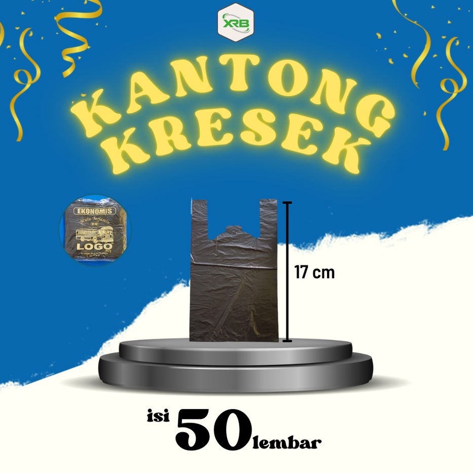 Kantong Kresek HDPE Kantong Plastik Hitam Uk 17 Ekonomis 1 Pack isi 50 Lembar Kantong Kresek Packing Paket Online