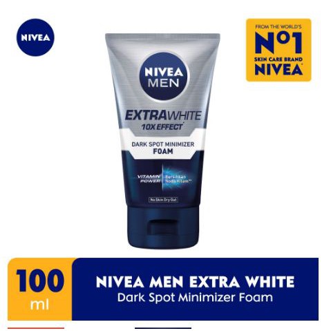 Nivea Men Extra White Dark Spot Minimizer Facial Foam 100 mL 100% Original Termurah Facial Wash Face