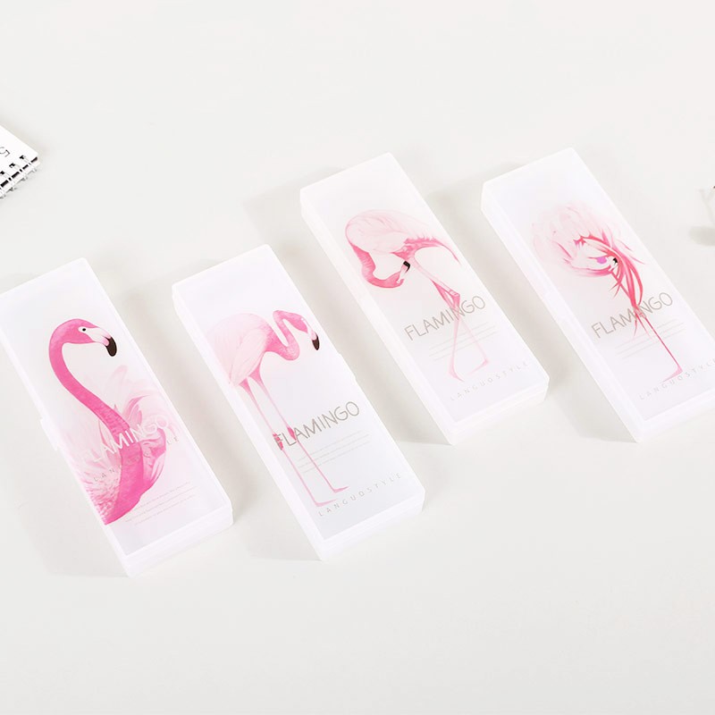 

Pencil Case / Tempat Alat Tulis Platic Beauiful Pink Flamingo