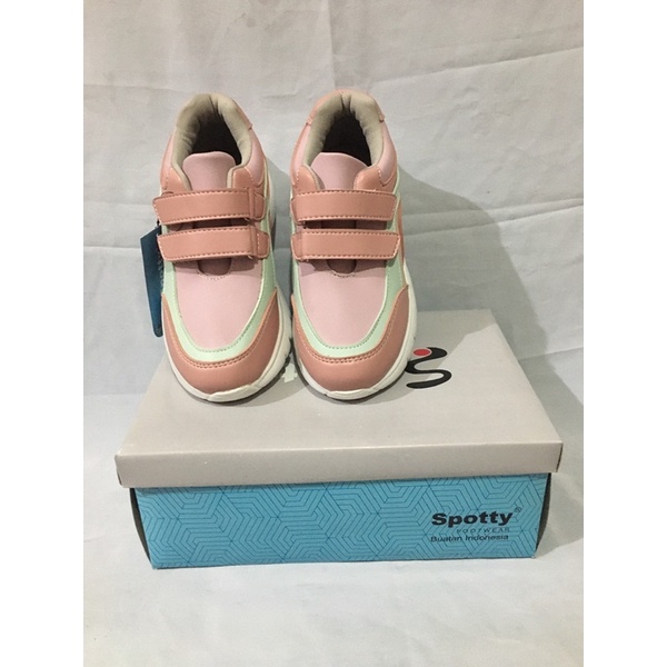 Sepatu anak perempuan perekat SPOTTY MILA 22 PINK