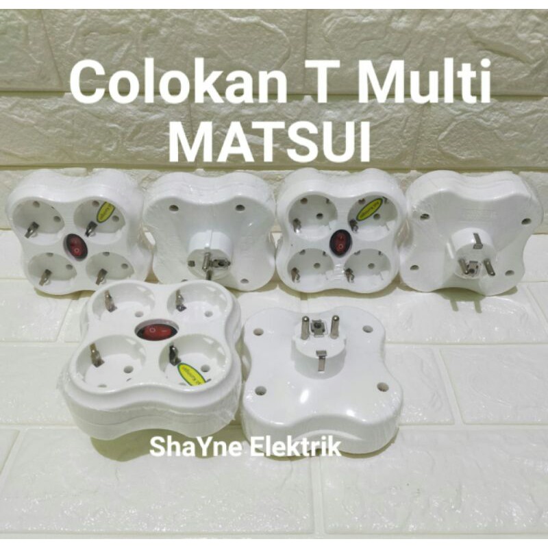 T MULTI COLOKAN LISTRIK LUBANG 4 / STOP KONTAK OUT BOW 4 IN 1 SWITCH MATSUI MT ~ 314