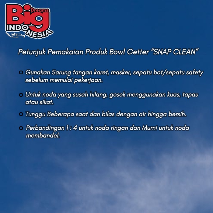 Pembersih Kerak Lantai Kamar Mandi Pembersih Noda Toilet Snap Clean 4 Liter Instant Sameday