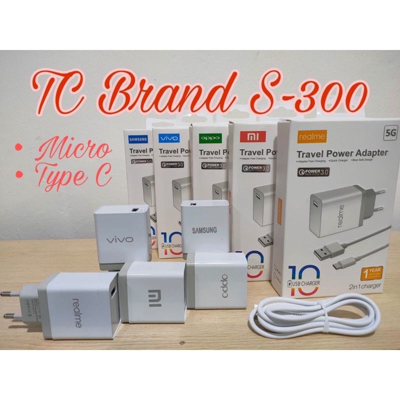 Tc Travel Charger Brand 5G S-300 Micro Usb &amp; Type-C