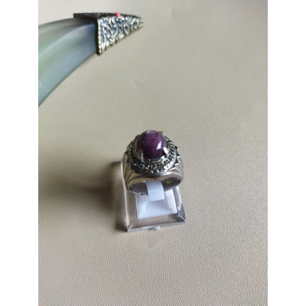 cincin batu akik ruby daging (n)