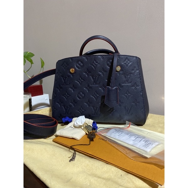 LV montaigne bb monogram empreinte navy blue