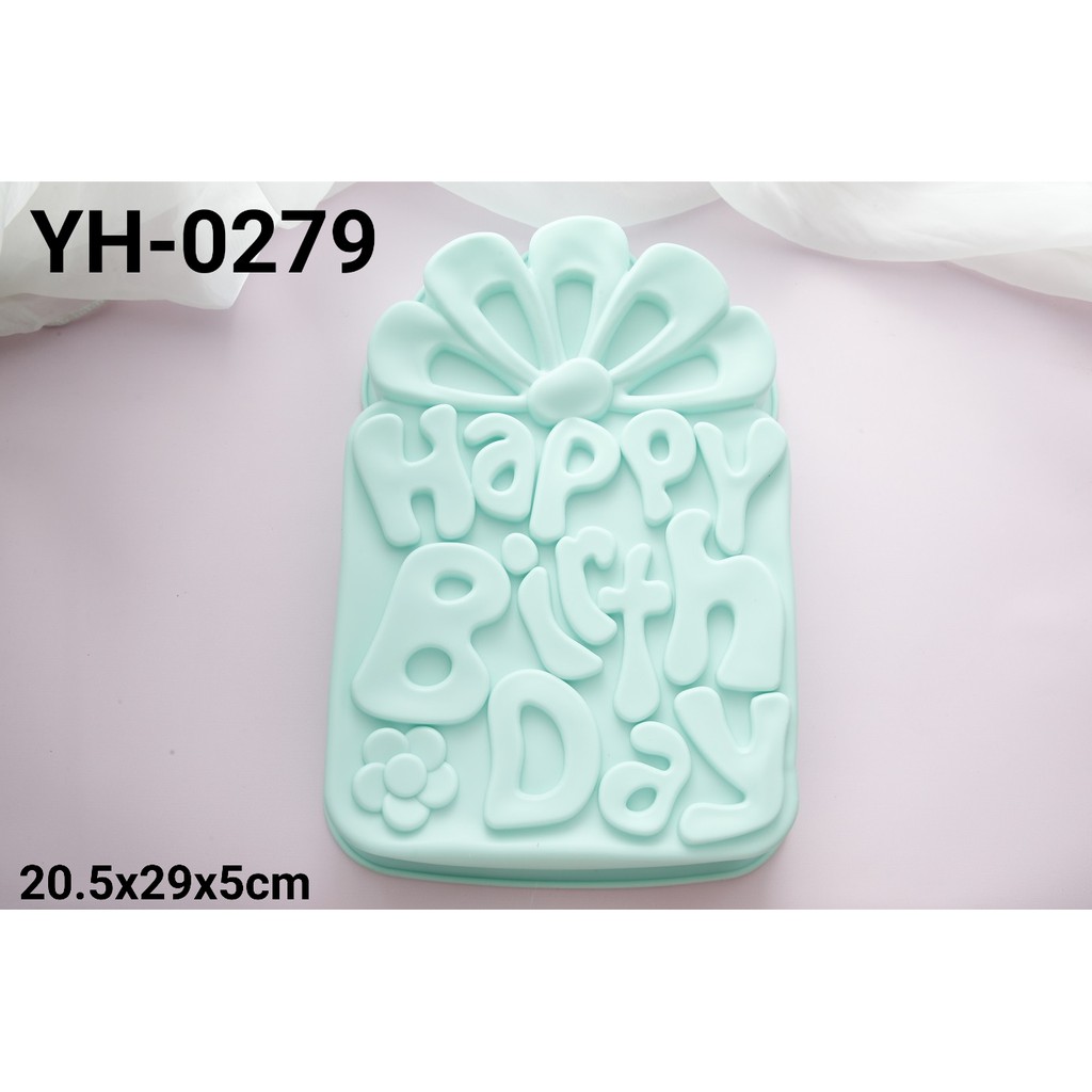 YH-0279 Loyang silikon loyang pudding cetakan puding happy birthday