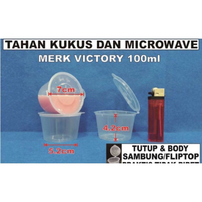 Cup puding mini Thinwall 100 ml cup agar jelly slime sambal