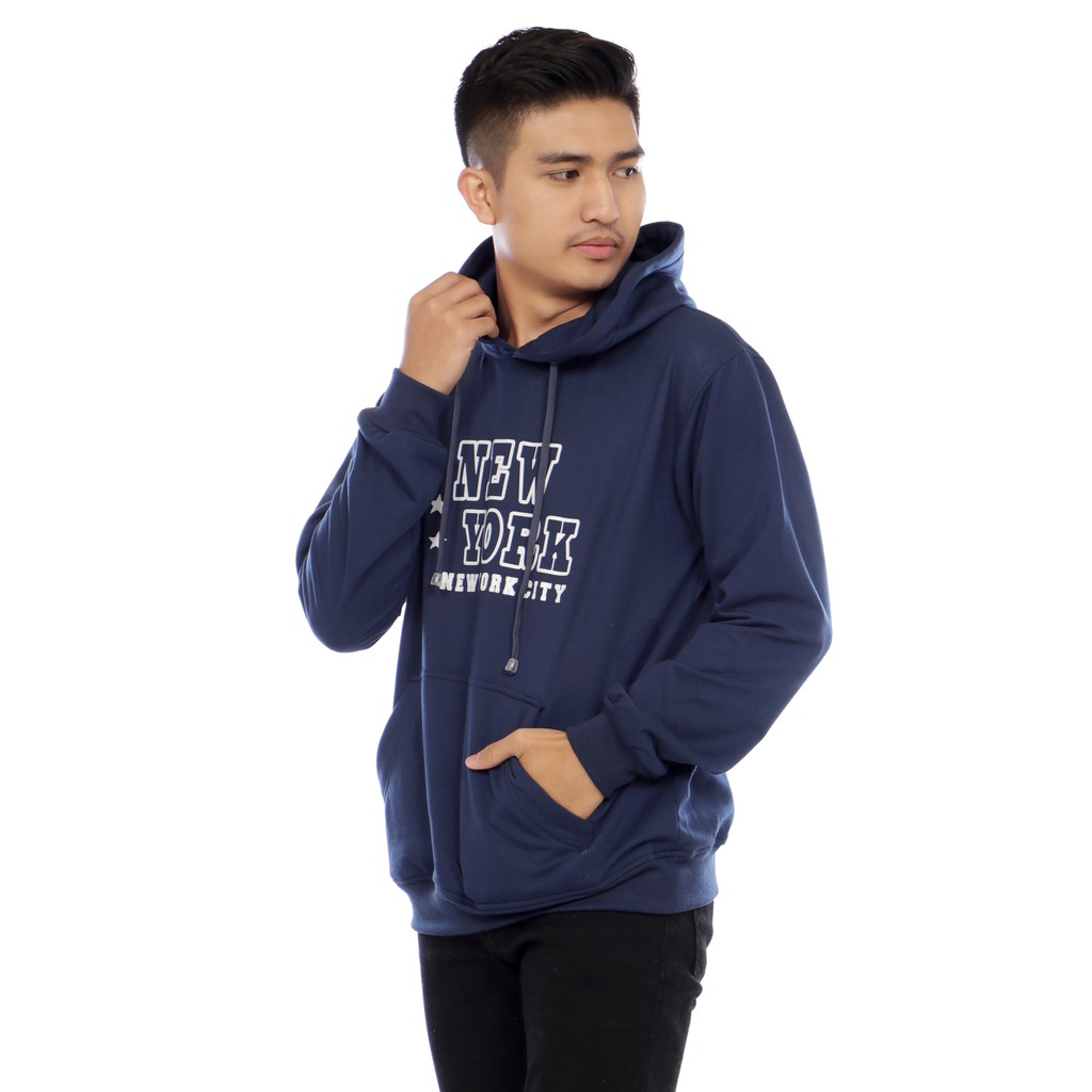 Sweater Hoodie Pria Distro Jaket Original New York City Bahan Fleece