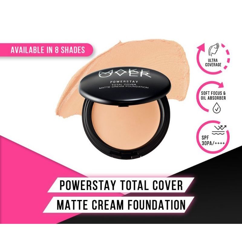 MAKE OVER Powerstay Total Cover Matte Cream Foundation 12g