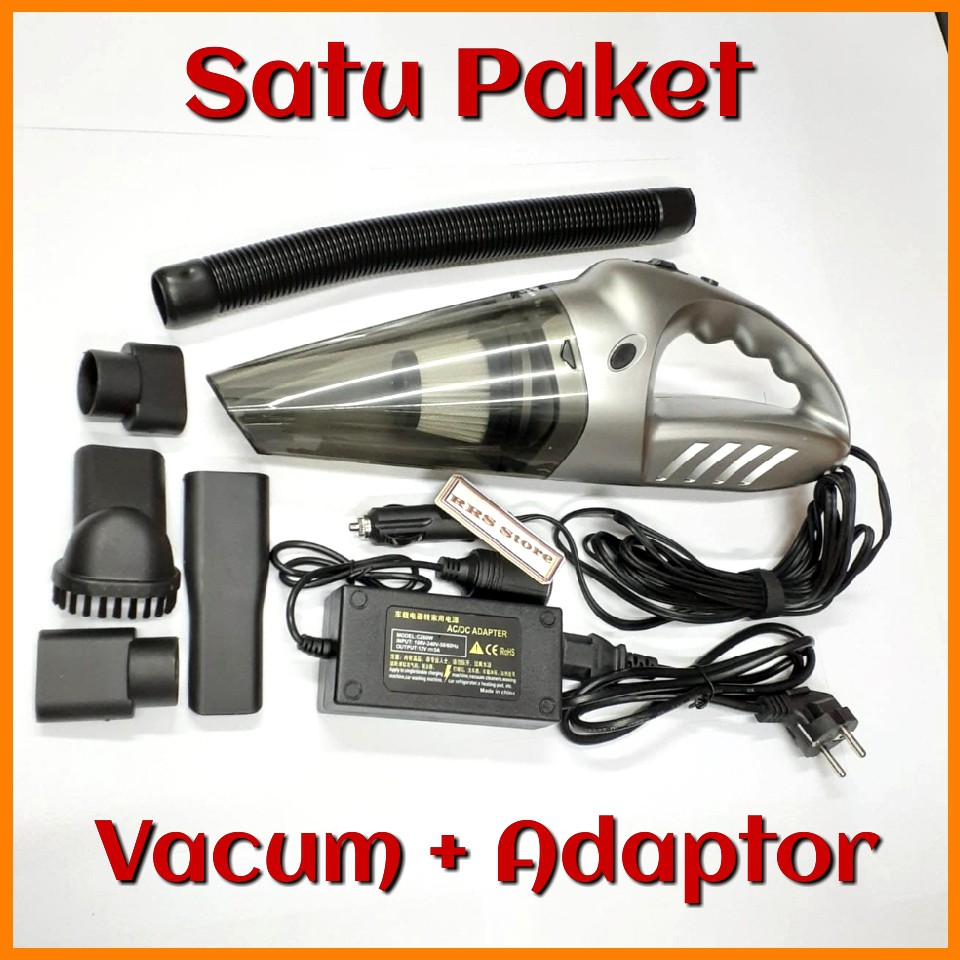 Vacuum Cleaner Penyedot Debu praktis dan Serbaguna vacum mobil vacuum vakum SATU PAKET VACUM+ADAPTOR