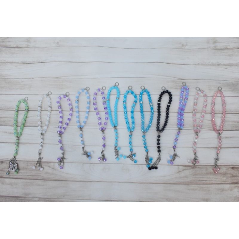 gelang tasbih / tasbih gelang / tasbih kristal/ seserahan/ gelang cewek/ tasbih cantik