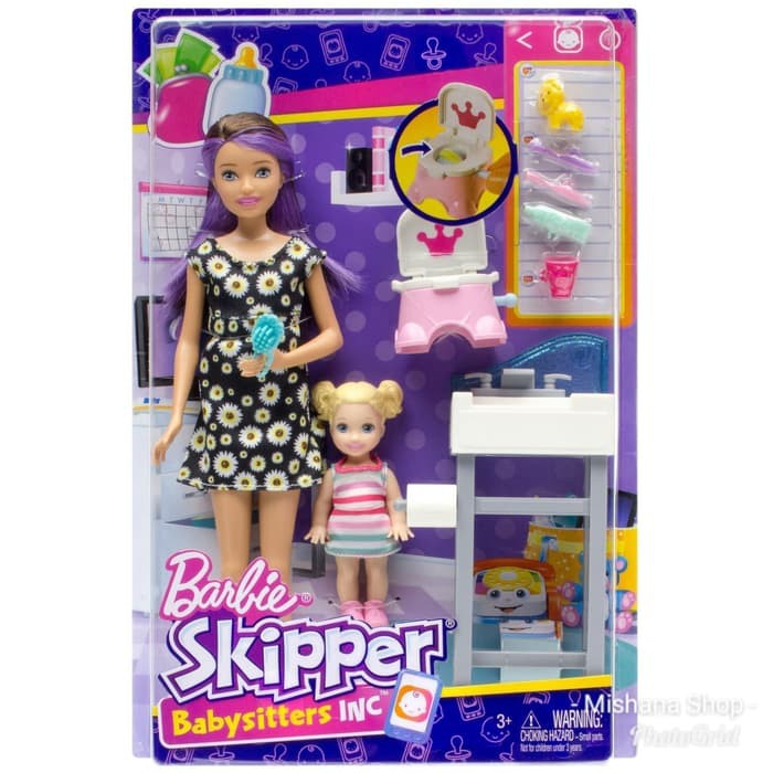 barbie skipper babysitters playset and dolls accessories assortment