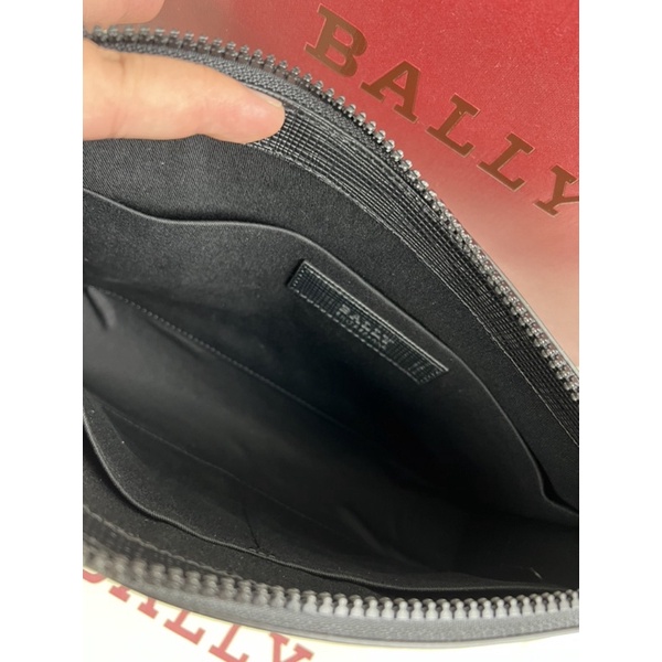 Bally Coated Canvas Clutch Bag in Black Authentic