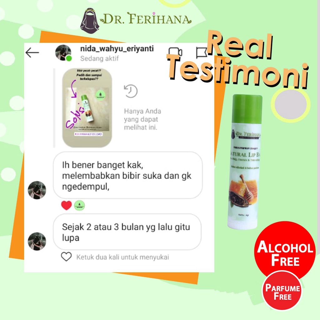 NATURAL LIP BALM FOR HAJJ, UMRAH &amp; TRAVELING DR. FERIHANA SKINCARE