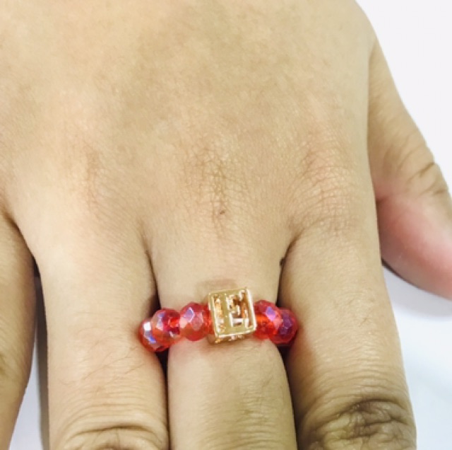 Cincin huruf //cincin kristal //cincin inisial //cincin alphabet