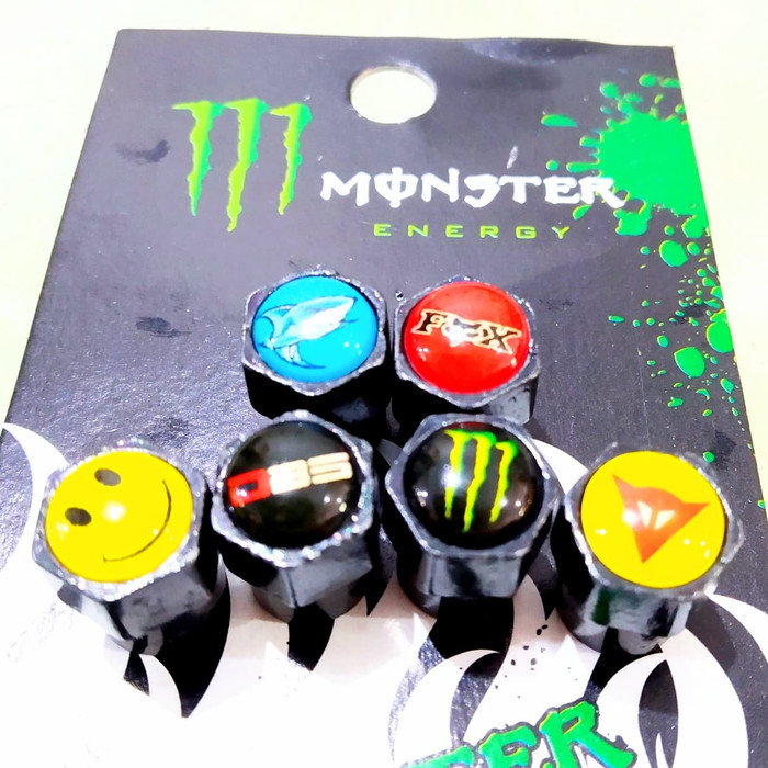 Tutup Pentil Ban Kontes Variasi Motor / Mobil /Sepeda Model Emoticon DBS Monster Beat Vario Nmax Mio