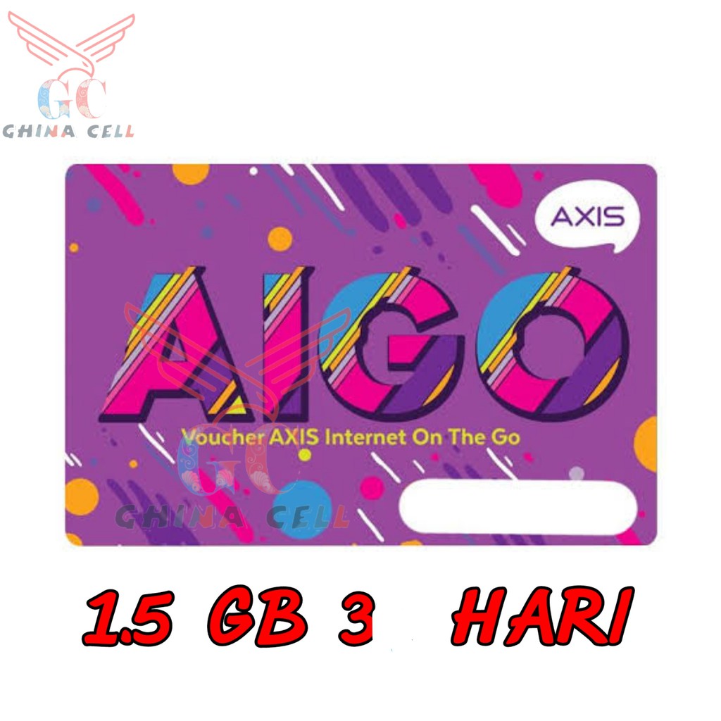 Voucher Axis Aigo 1.5 GB 3 Hari