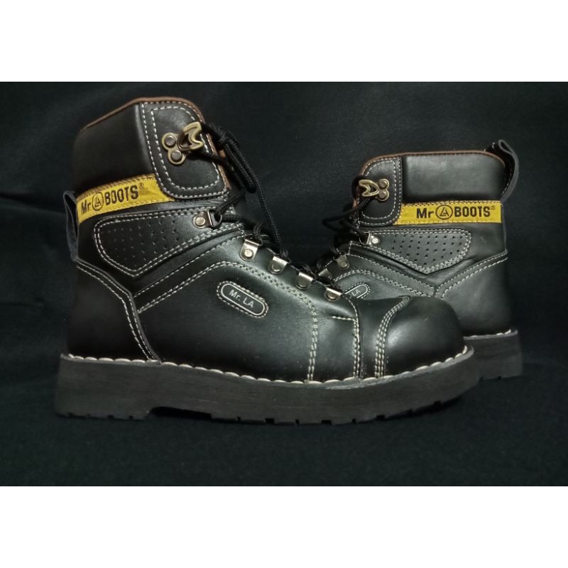 sepatu safety kulit sepatu boot sepatu pria