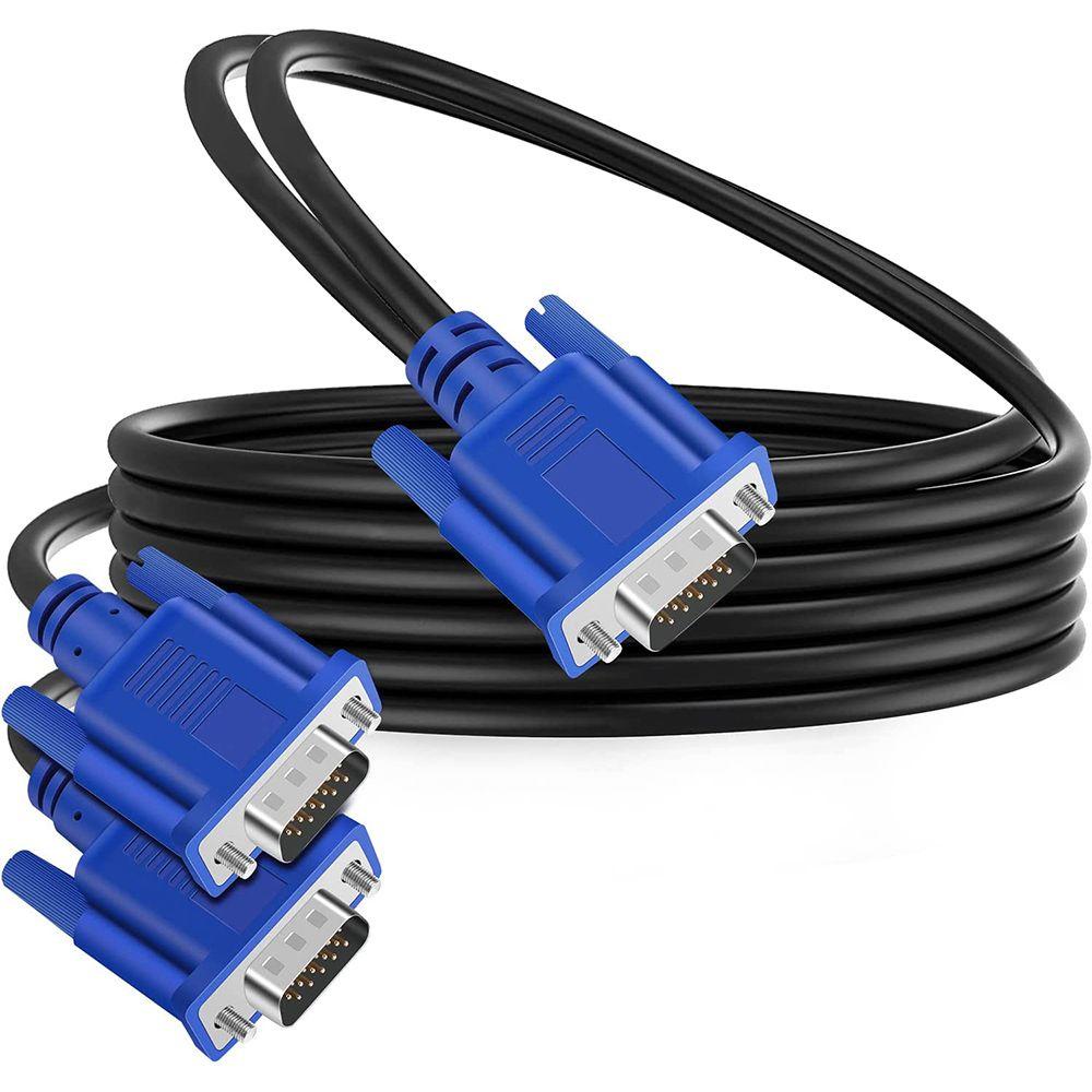 Preva Kabel VGA Splitter Laptop HDTV 1080P 1kabel Video Male to 2 Male