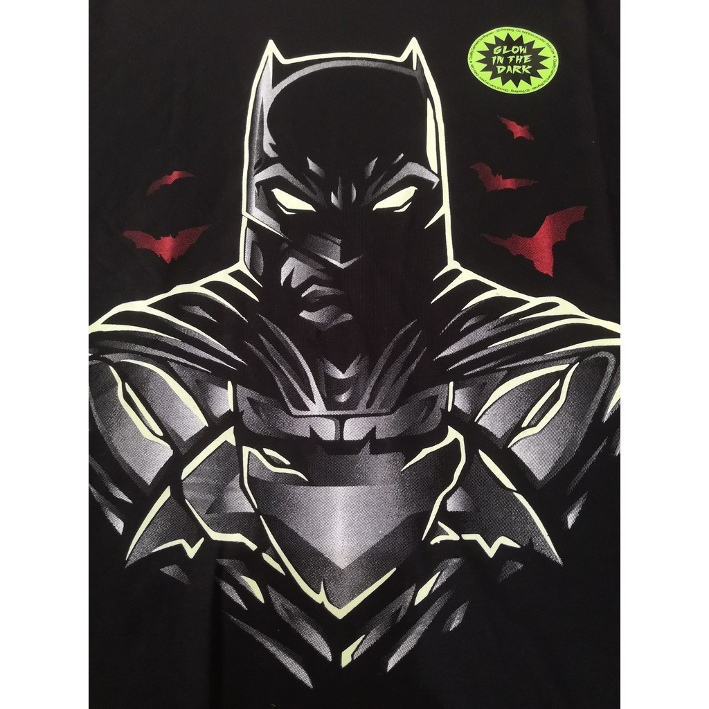 Kaos Baju Batman New Glow In The Dark Tshirt Superhero Rhymes Import