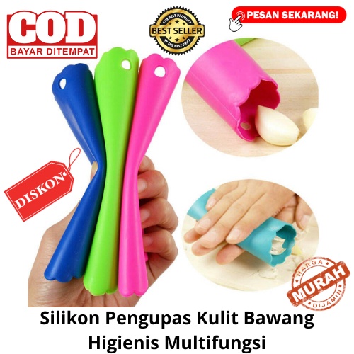 [BISA COD] PROMO Silikon Pengupas Kulit Bawang Alat Kupas Bawang Higienis Multifungsi