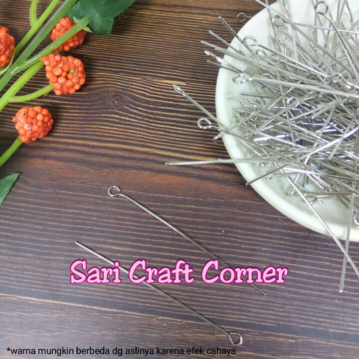 Paku 9 Eyepin Nikel Silver Perak - 50gr