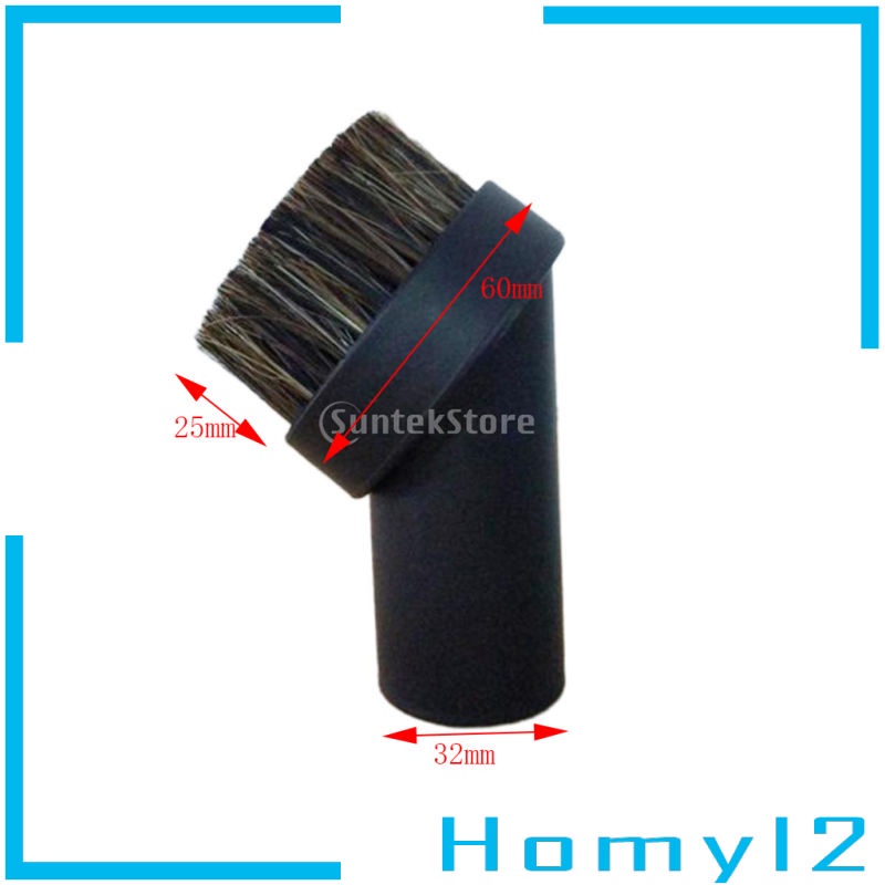 [HOMYL2] Replacement Round Dusting Brush Short Horsehair Vacuum Attachment 32mm