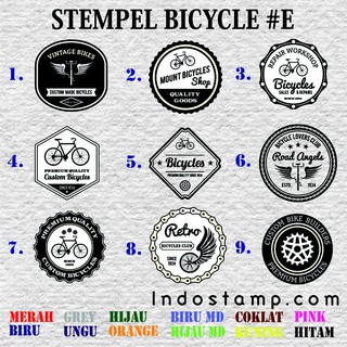 stempel logo toko sepeda bicycle shop gowes club design ...