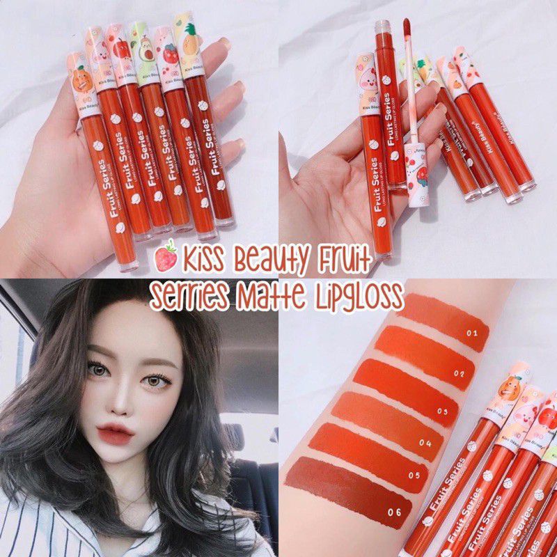 PROMO LIP GLOSS MATTE KISS  BEAUTY FRUIT SERIES 6 WARNA NO.70043-03