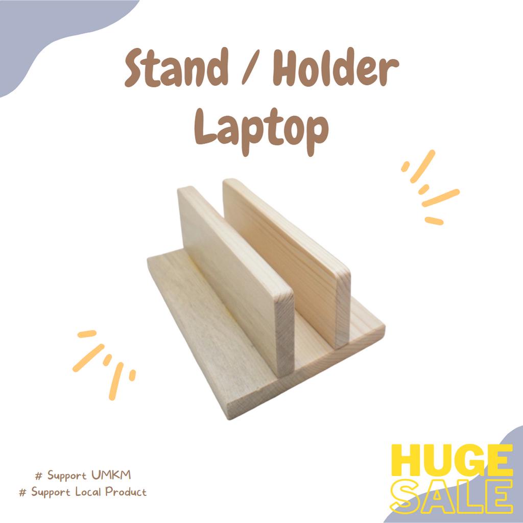 STAND / HOLDER KAYU DUDUKAN PENYANGGA LAPTOP / TABLET / NOTEBOOK