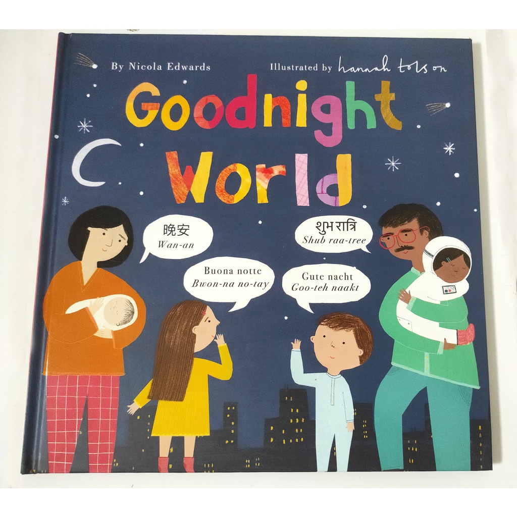 Preloved Buku Anak BBW Goodnight World Nicola Edwards Hard Cover