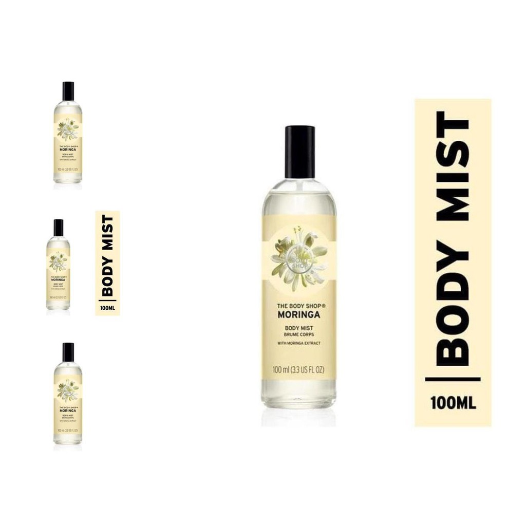 the body shop moringa body mist 100ml