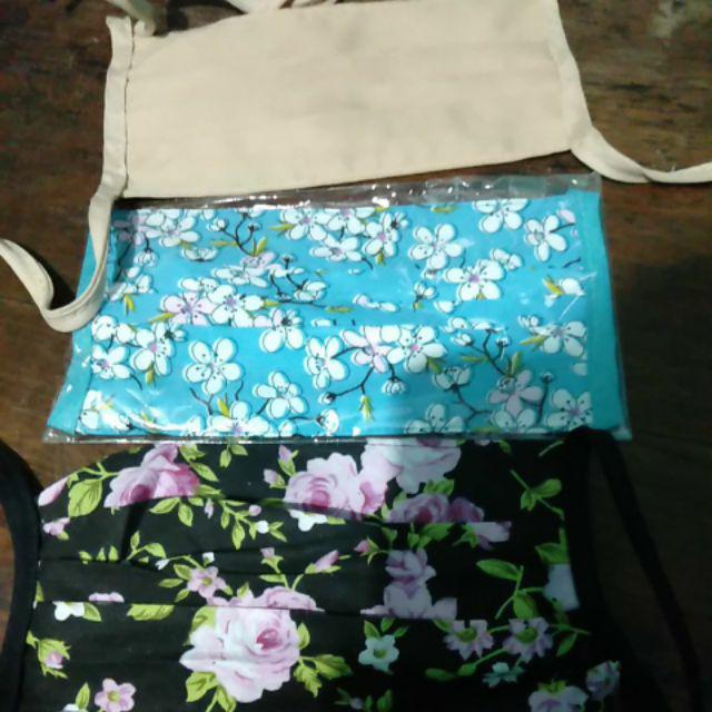 Masker Kain Shabby Navy Green Free Plastik