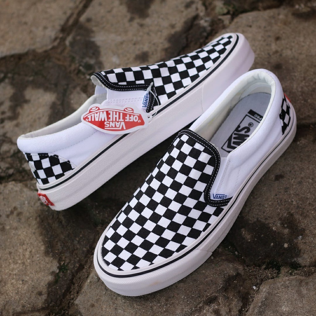 PROMO Sepatu Slip On Pria dan Wanita | Vans Slip On Checkerboard Motif Catur, TOP Premium Quality, Harga Murah