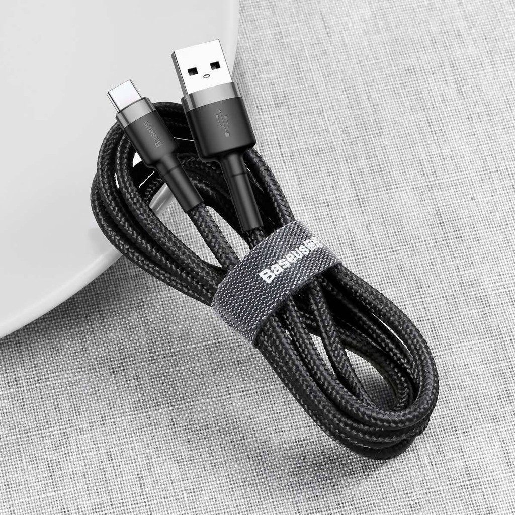 BASEUS ORIGINAL Kabel Data Cafule Type C USB 100CM  Fast Charging Quick Charge 3A Cable Charger Cas