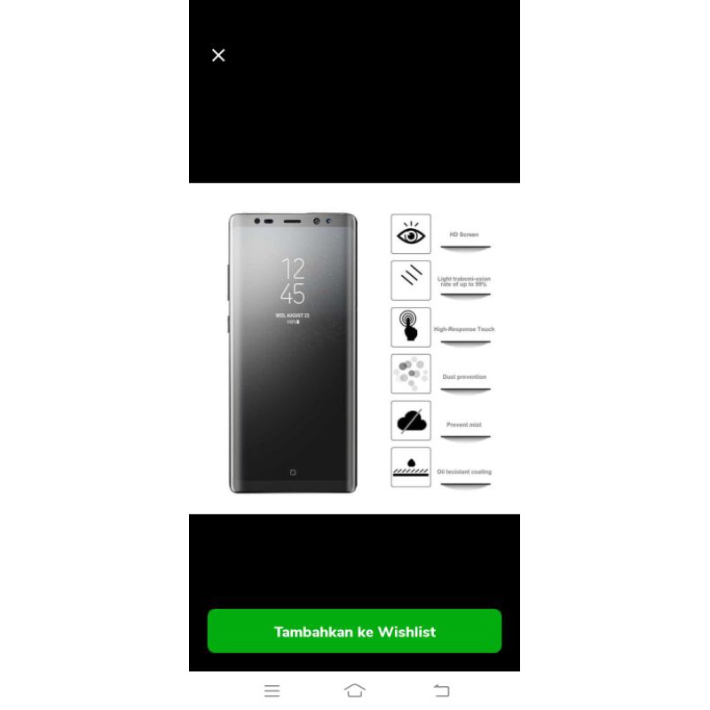 SAMSUNG NOTE 8 ANTI GORES ANTI GLARE ANTI MINYAK ANTI GORES MATE