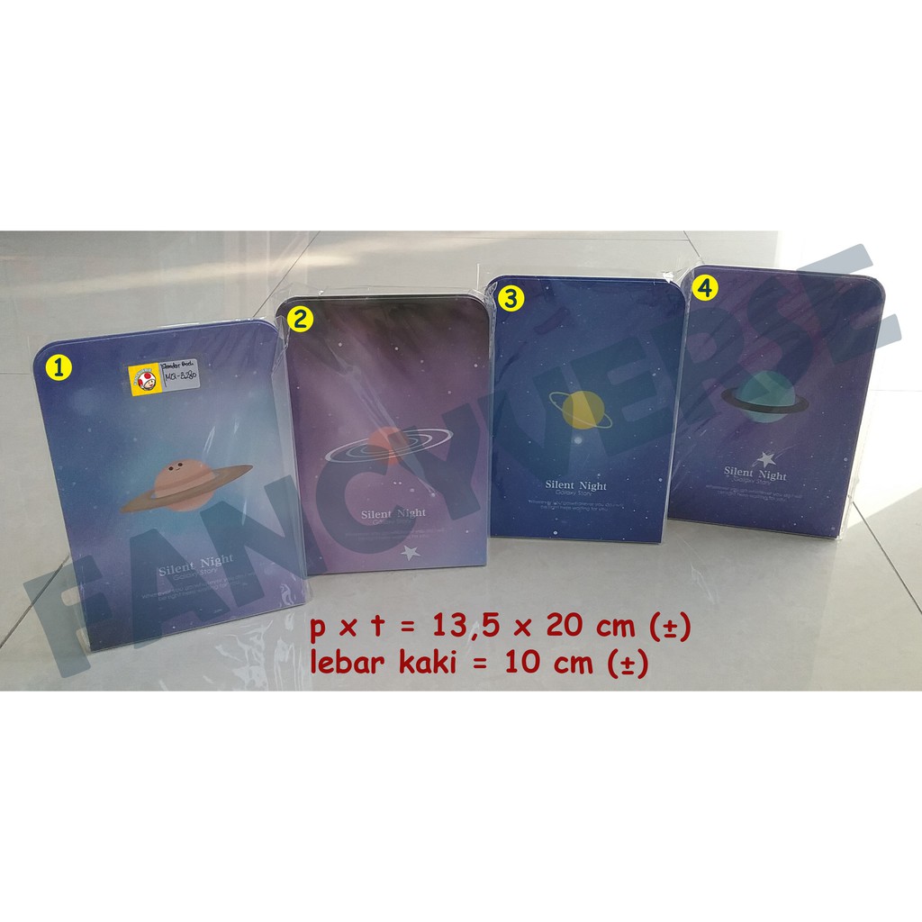 

Book End Galaxy MQ-3280 / Pembatas Buku Penyangga Buku Penahan Buku