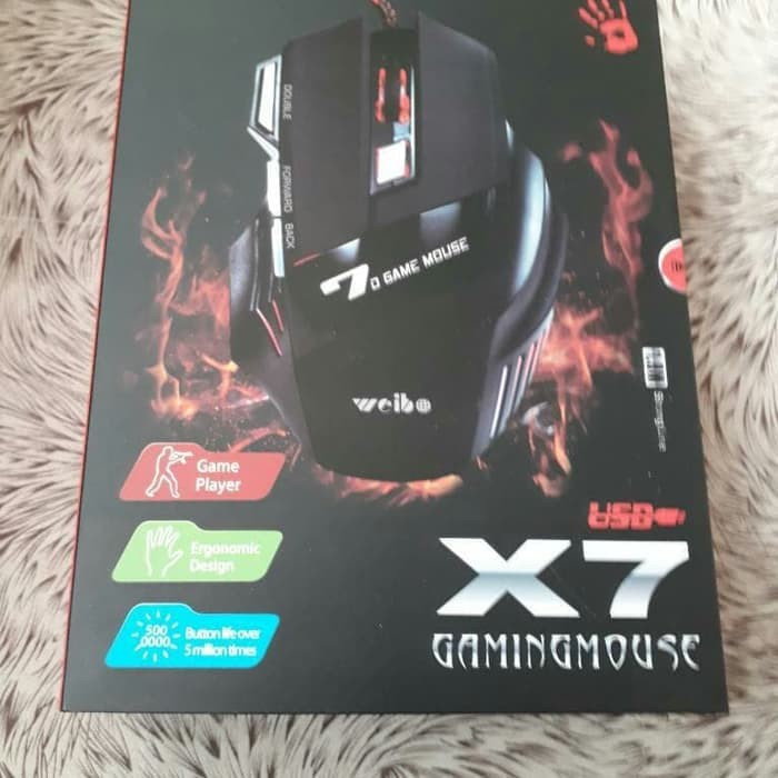 Terlaris MOUSE GAMING WEIBO X7, GAME MOUSE OPTIGAL MURAH Limited!