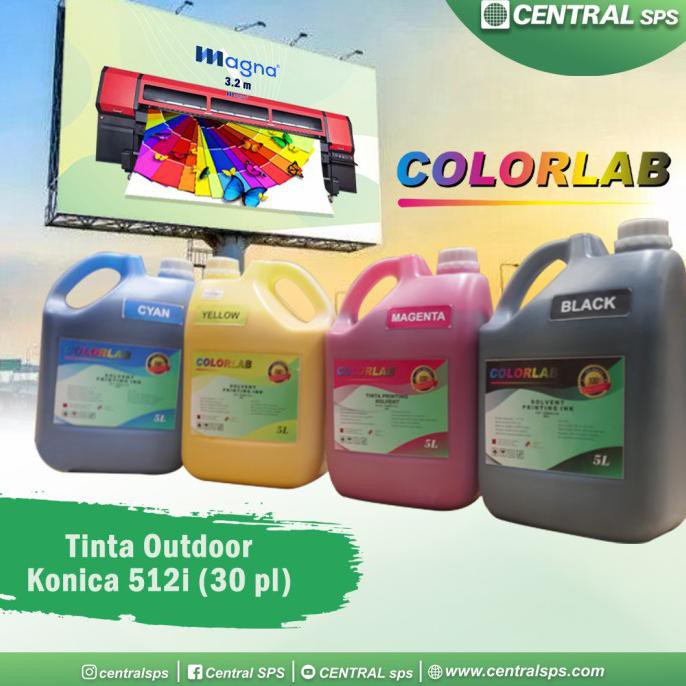 

Cantik Tinta Konica 512I-30Pl, Tinta Colorlab Outdoor 5L - Black Murah