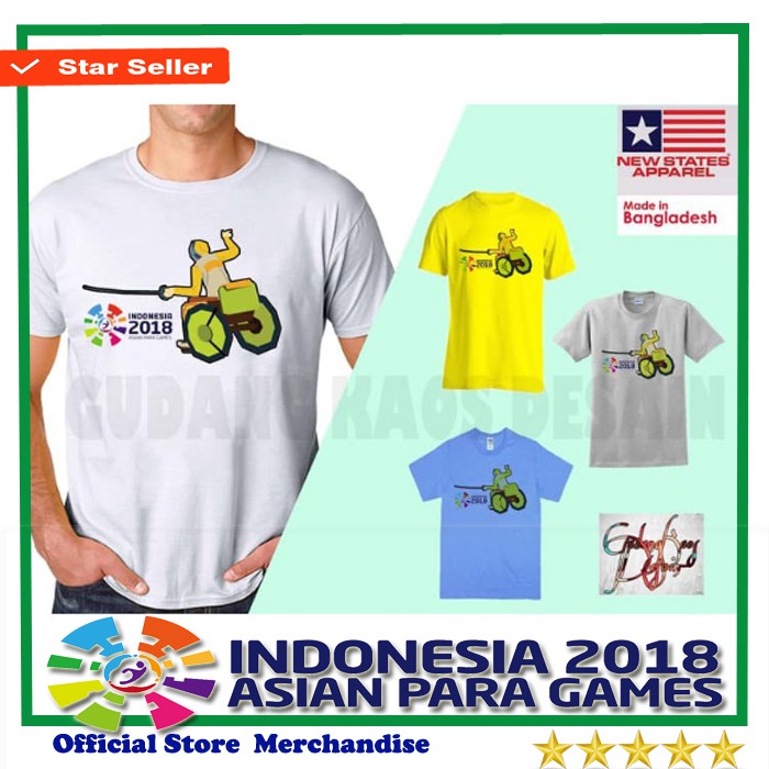 ▲DISCOUNT☂ FSS706 Kaos 2018 Asian Para Games Cabor Anggar Wheel Chair Fencing - 9 Tshirt Custome ‹